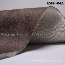 Print and Golden-Plating Suede Bonded Faux Fur Esfh-04A